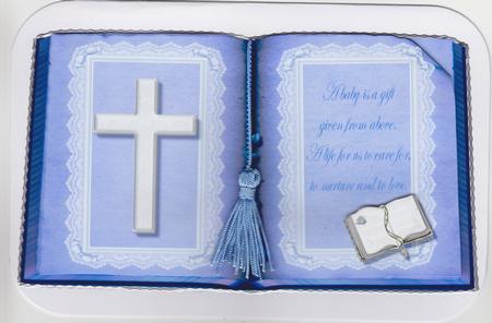 Christening Book Decoupage Quick Card Front by Susan Cummings
