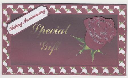 Plum Rose Money-gift Wallet by Susan Cummings