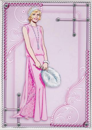 Flirty Frocks in Pink A4 by Susan Cummings