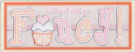 Large Dl Cupcake Fancy Felties Quick Card N 3D Decoupage by Susan Cummings