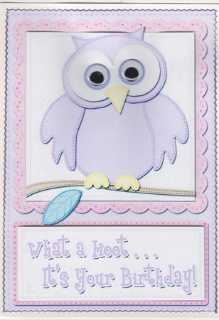 A4 What a Hoot Owl Birthday Felties by Susan Cummings