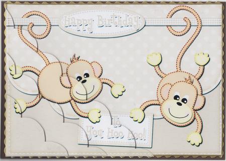 A5 Chunky Monkey Scallop Corner Side Stacker by Susan Cummings