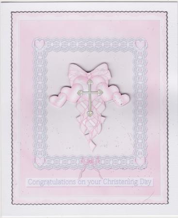 Christening Card Front by Susan Cummings