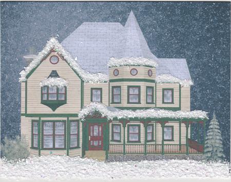 A5 Beautiful Christmas House by Susan Cummings