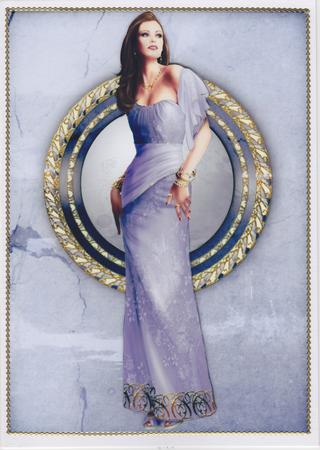 Art Deco Lady Pearl (lilac) A4 by Susan Cummings
