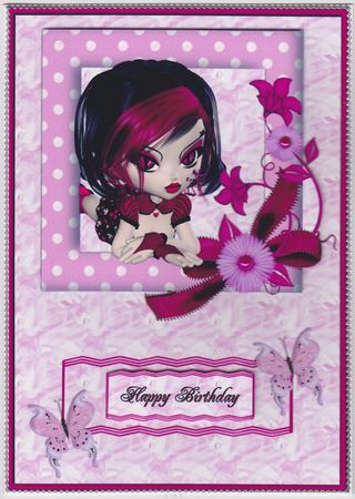 Pretty in Pink Quick Card Front by Susan Cummings