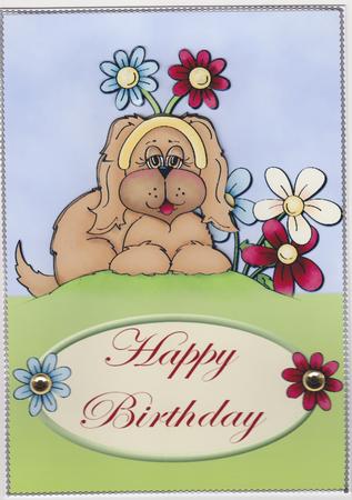 Puppy Birthday 2 Quick Card by Susan Cummings