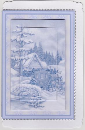 Blue Snow Scene & Extra Toppers Card by Susan Cummings