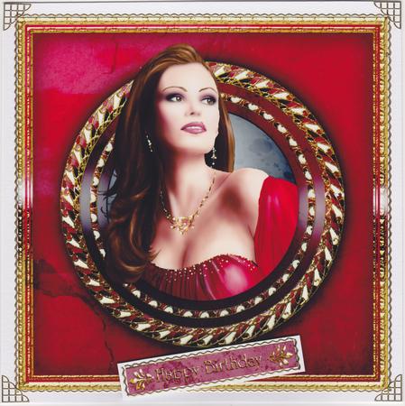 Art Deco Pearl Cameo 8x8 (red) by Susan Cummings