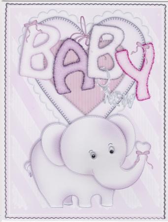 Baby Nellie in Pink A4 by Susan Cummings