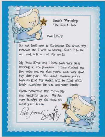 Boy's Letter from Santa by Susan Cummings
