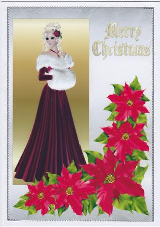 Christmas Lady and Flowers Step by Step by Susan Cummings