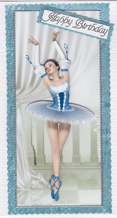 Beautiful Ballerina Dl Card by Susan Cummings