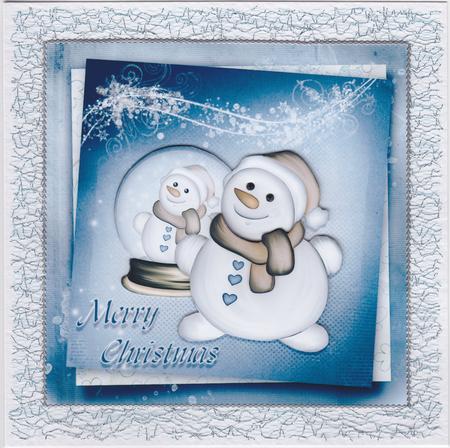 Snow Globe and Snowman by Susan Cummings