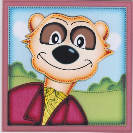 Eric Meerkat Quick Cut and Fold Card by Susan Cummings