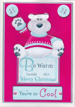 You're So Cool Polar Bear Christmas Card Front by Susan Cummings
