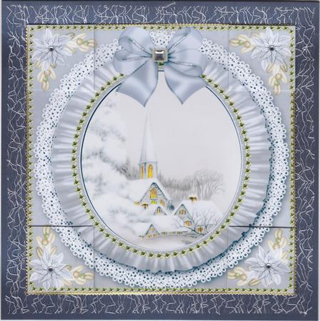 Ice Church Ruffle 8in Picture Sheet Topper by Susan Cummings
