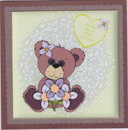 Sending You a Hug in a Card 7x7 by Susan Cummings