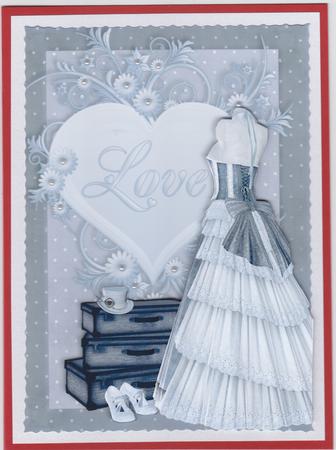Steampunk Love (multi Uses) Card Front with Decoupage 1 by Susan Cummings