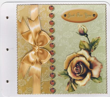 Golden Damask & Rose by Susan Cummings