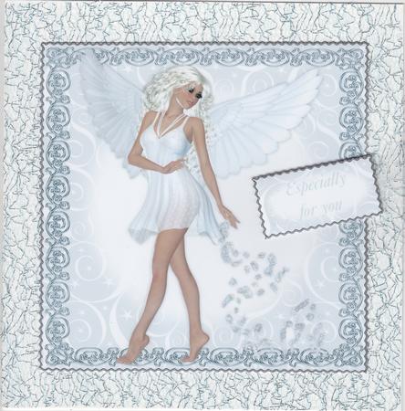 Stunning Angel Sent from Above 8x8 Topper by Susan Cummings