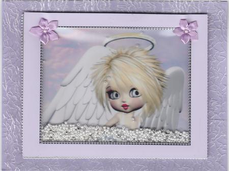Angelina Guardian Angel Shaker Card by Susan Cummings
