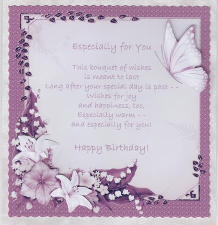 Bouquet of Flowers with Verse 3 by Susan Cummings