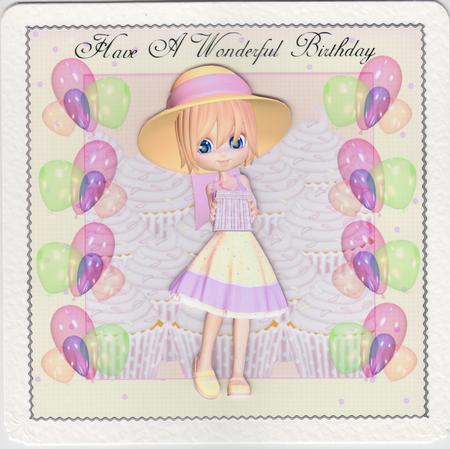 Fun Cutie Pie Birthday Greeting Card by Susan Cummings