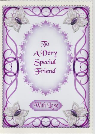 Blank Large Card Front with Swirly Border & Butterflies 1 by Susan Cummings