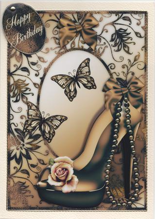 The Mocha Shoes Card Front by Susan Cummings