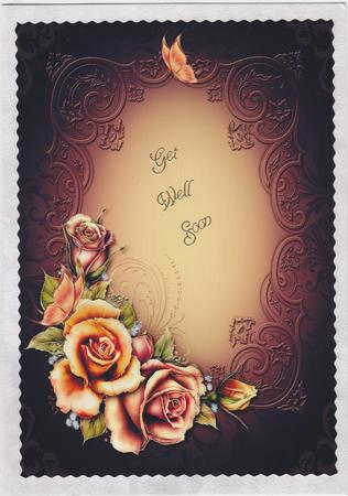 Fall Rose Card Front by Susan Cummings
