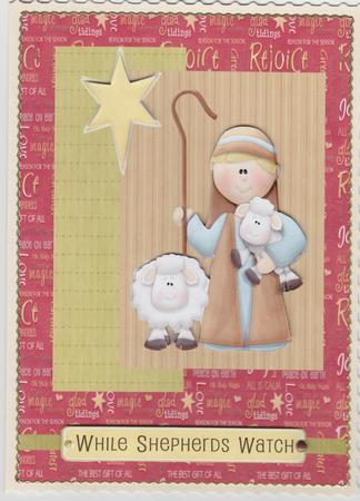 While Shepherds Watch Topper with Decoupage by Susan Cummings