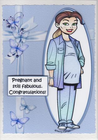 Congratulations Pregnancy Baby Boy Quick Card by Susan Cummings