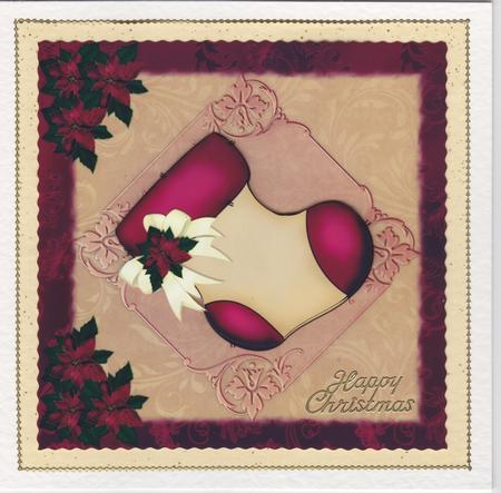 Poinsettia Christmas Stocking by Susan Cummings