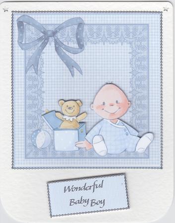 Baby Boy with Ted in the Box by Susan Cummings