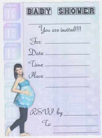 Blue Baby Shower Invitations by Susan Cummings