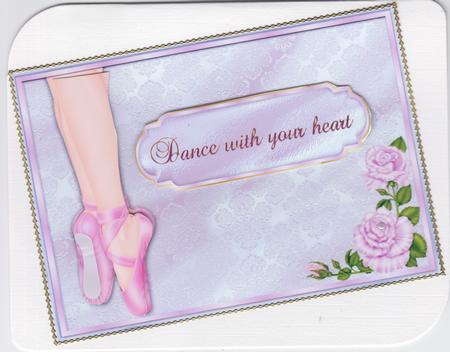 Ballet Card and Roses Topper by Susan Cummings
