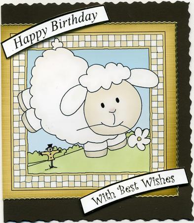 Little Lamb Cut and Fold Quick Card by Susan Cummings