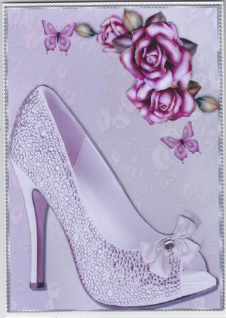 Pretty Pink Princess Shoe & Roses by Susan Cummings