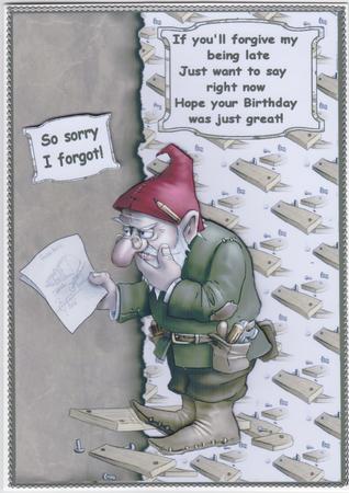 DIY Gnome Belated by Susan Cummings