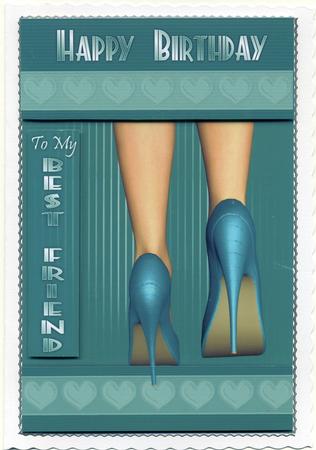Stilleto Heels Birthday Card by Susan Cummings