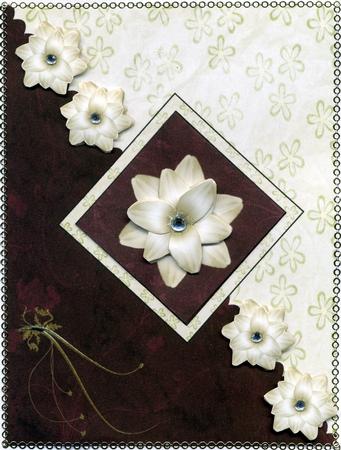 Floral Card Front with Decoupage by Susan Cummings