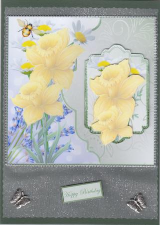 Spring Daffodils Card Front and Topper by Susan Cummings