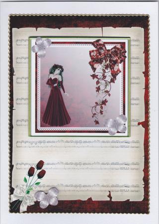 Lady, Roses and Music by Susan Cummings