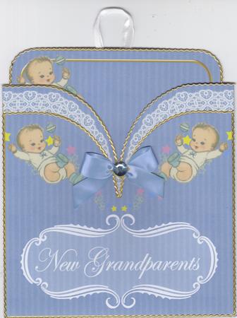 Baby Boy New Grandparents Vintage Pocket Pull Card Kit by Susan Cummings