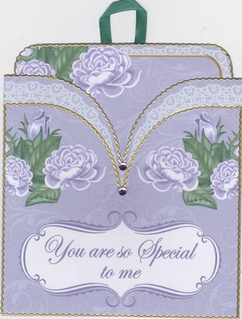 Lilac Roses2 Special to Me Vintage Pocket Pull Card Kit by Susan Cummings