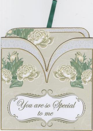 Cream Roses2 Special to Me Vintage Pocket Pull Card Kit by Susan Cummings