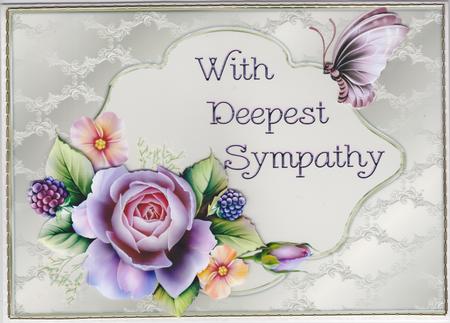 Sympathy English Rose Card Front by Susan Cummings