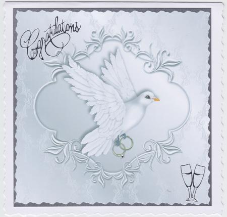 White Dove with Rings Topper by Susan Cummings