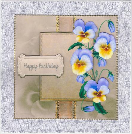 Pansies Just for You Mini Kit by Susan Cummings